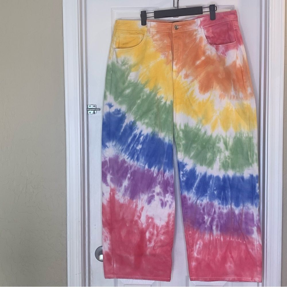 Delia’s Tie Dye Rainbow Jeans High Rise Size 2X